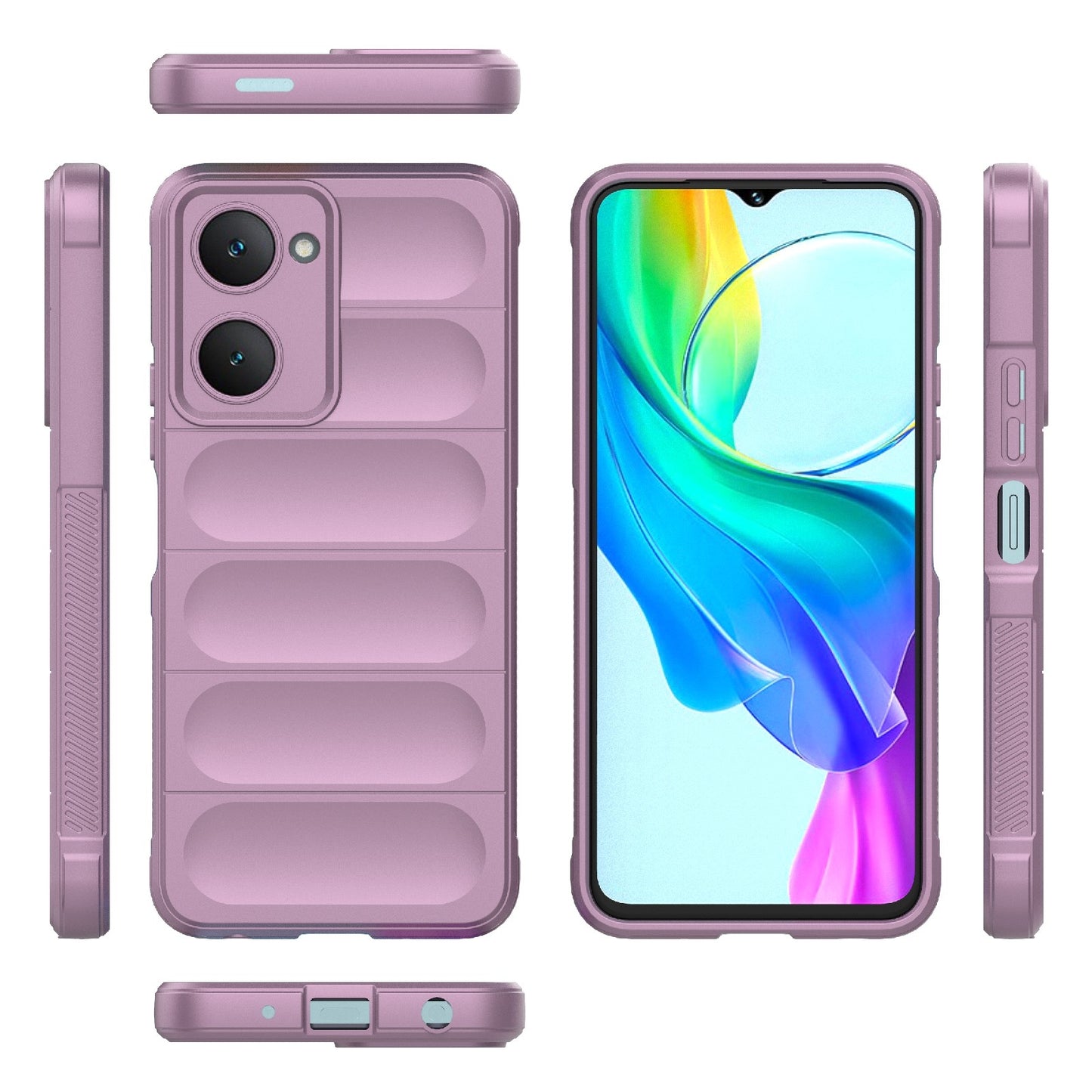 For vivo Y28s Global Magic Shield TPU + Flannel Phone Case - Stylish, Durable, and Lightweight Protection