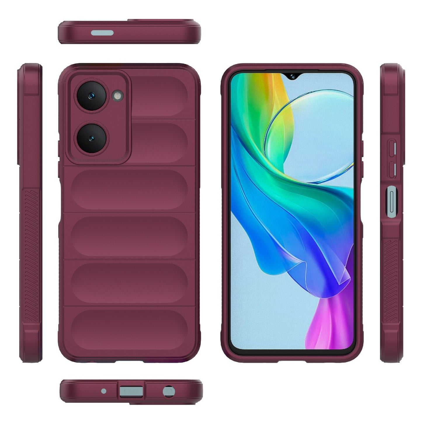 For vivo Y28s Global Magic Shield TPU + Flannel Phone Case - Stylish, Durable, and Lightweight Protection