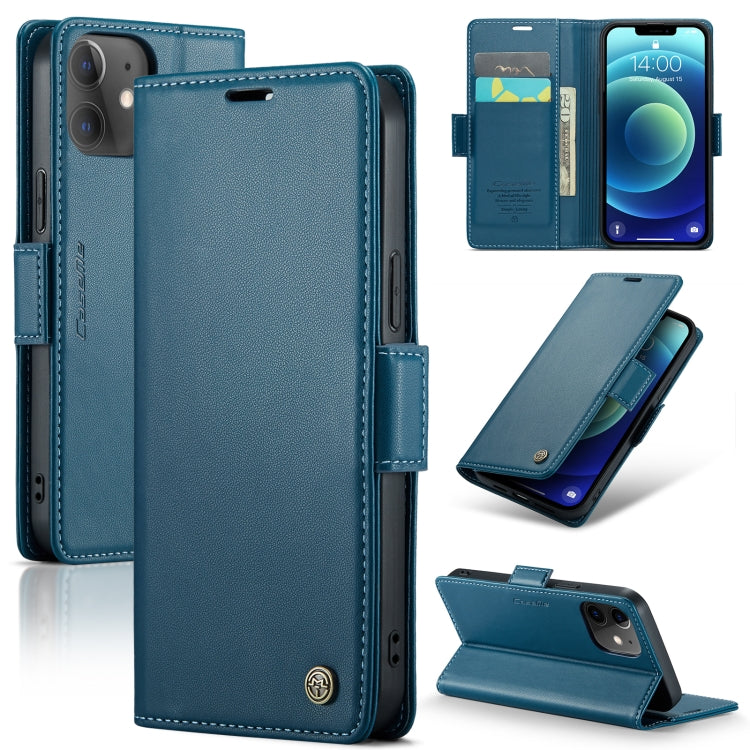 For iPhone 12 mini Case - Butterfly Buckle, RFID, Litchi Leather, Card Slot