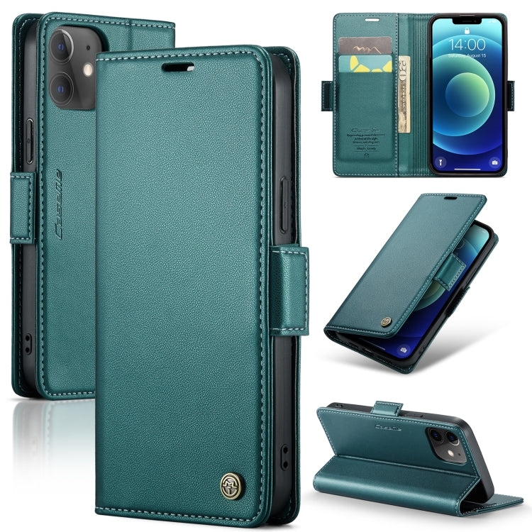 For iPhone 12 mini Case - Butterfly Buckle, RFID, Litchi Leather, Card Slot