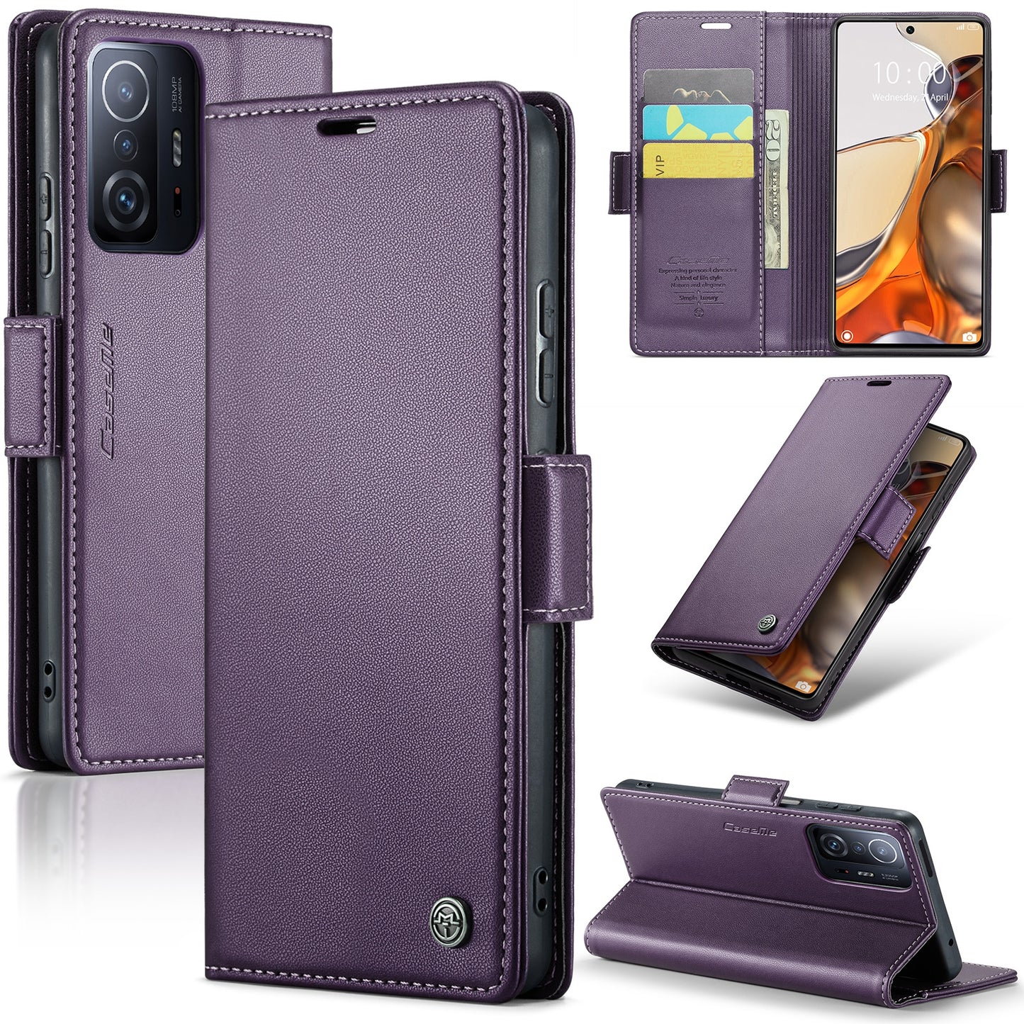 For Xiaomi 11T / 11T Pro Leather Case - RFID Anti-Theft, Litchi Texture, Wallet & Stand Design