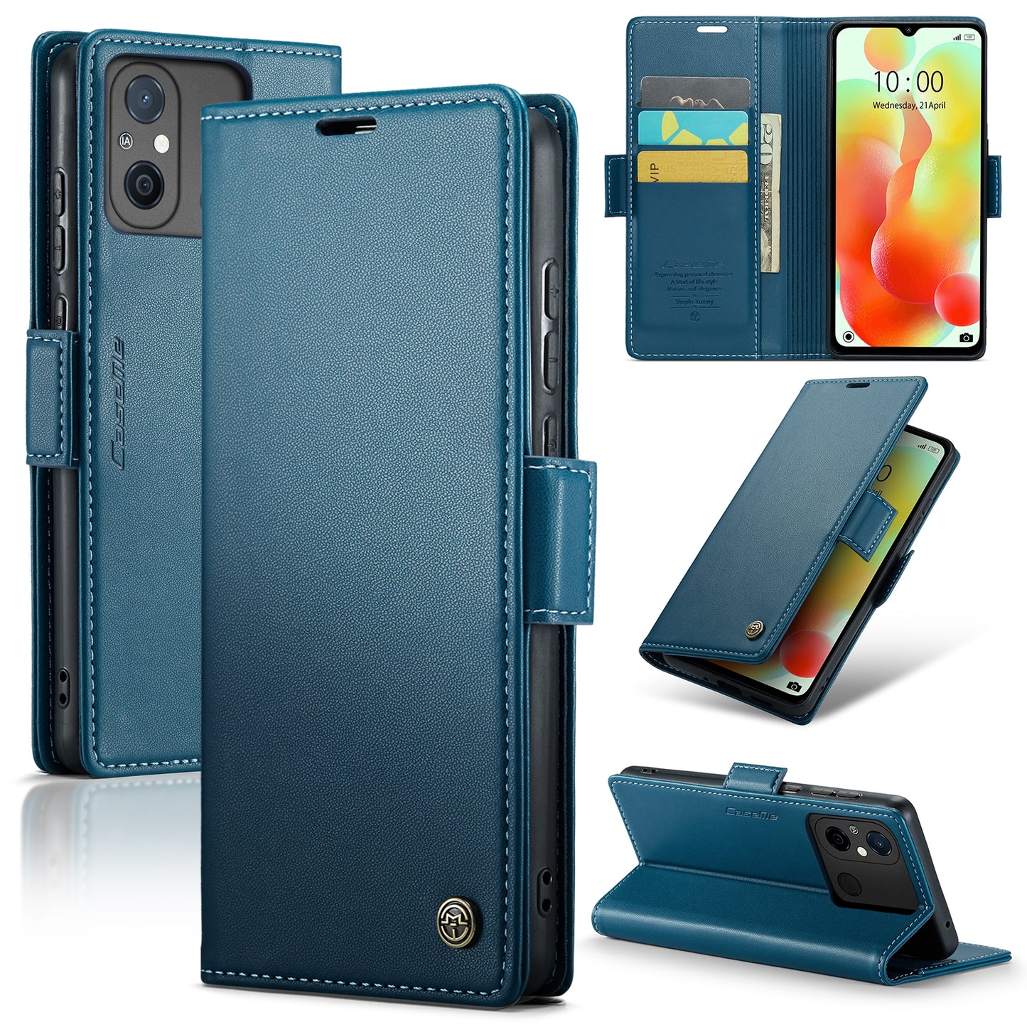 For Xiaomi Redmi 11A / 12C Leather Case - RFID Anti-Theft, Litchi Texture, Wallet & Stand Design