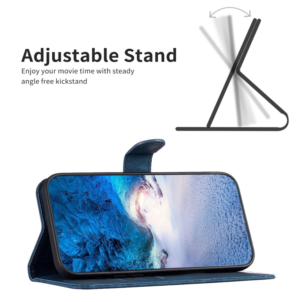For Xiaomi 11T Pro Case - Embossed Plaid Leather Wallet Cover with Card Slots, Kickstand, and 360 degree Protection