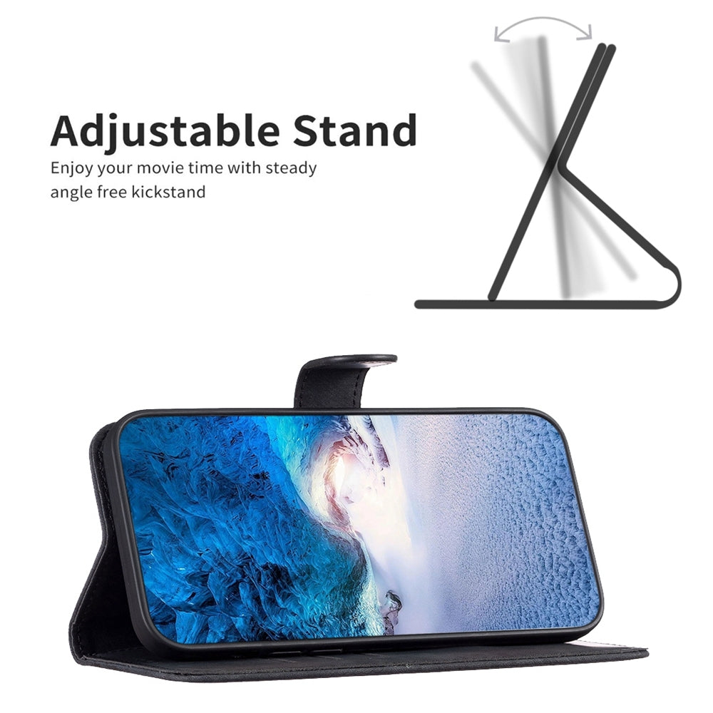 For Xiaomi 11T Pro Case - Embossed Plaid Leather Wallet Cover with Card Slots, Kickstand, and 360 degree Protection