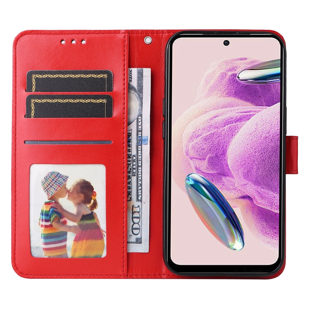 Xiaomi Redmi Note 12S 4G Sunflower Embossed Leather Wallet Phone Case with Kickstand and Card Holder