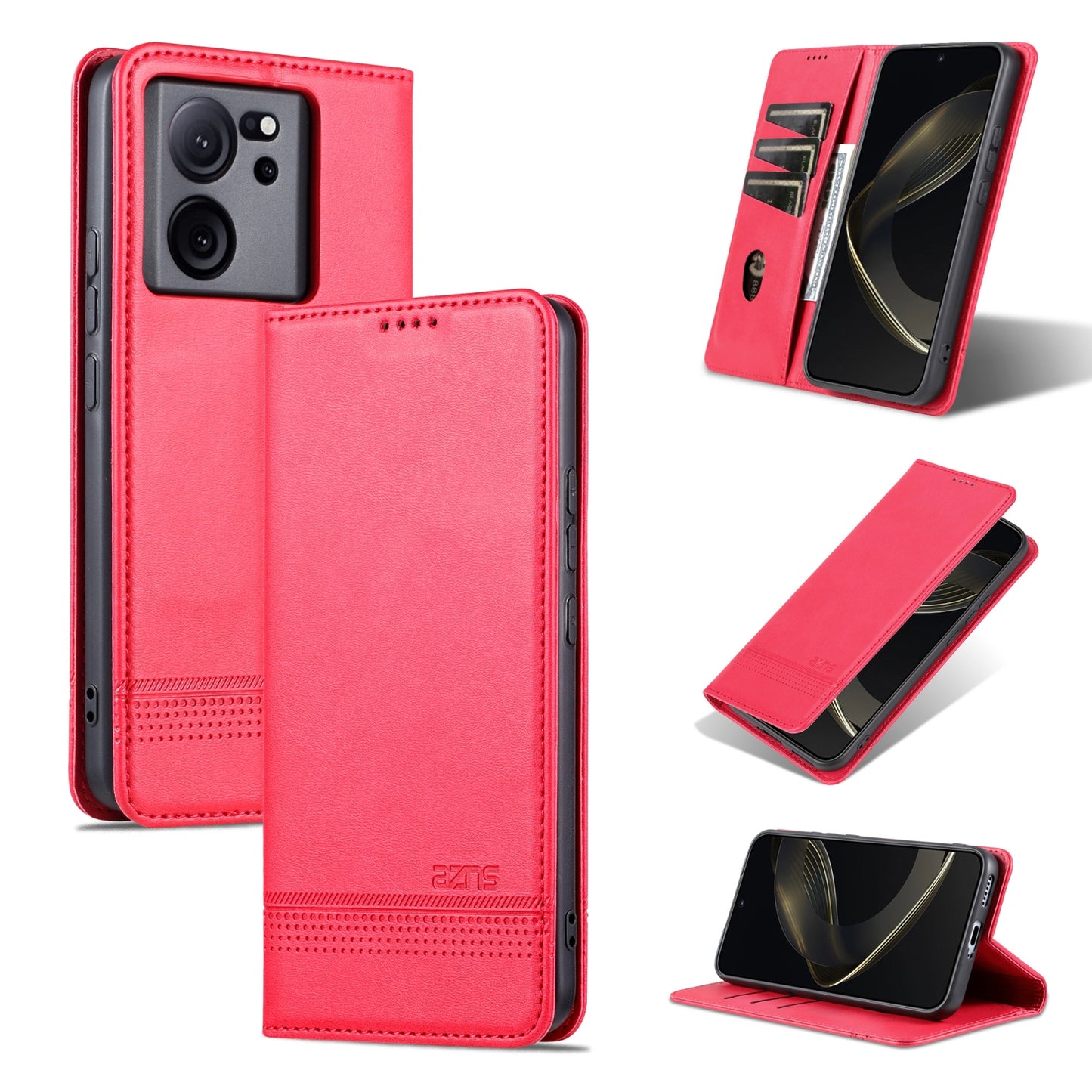 For Xiaomi Redmi K60 Ultra/Mi 13T/13T Pro Leather Wallet Case with Card Holder & Magnetic Closure
