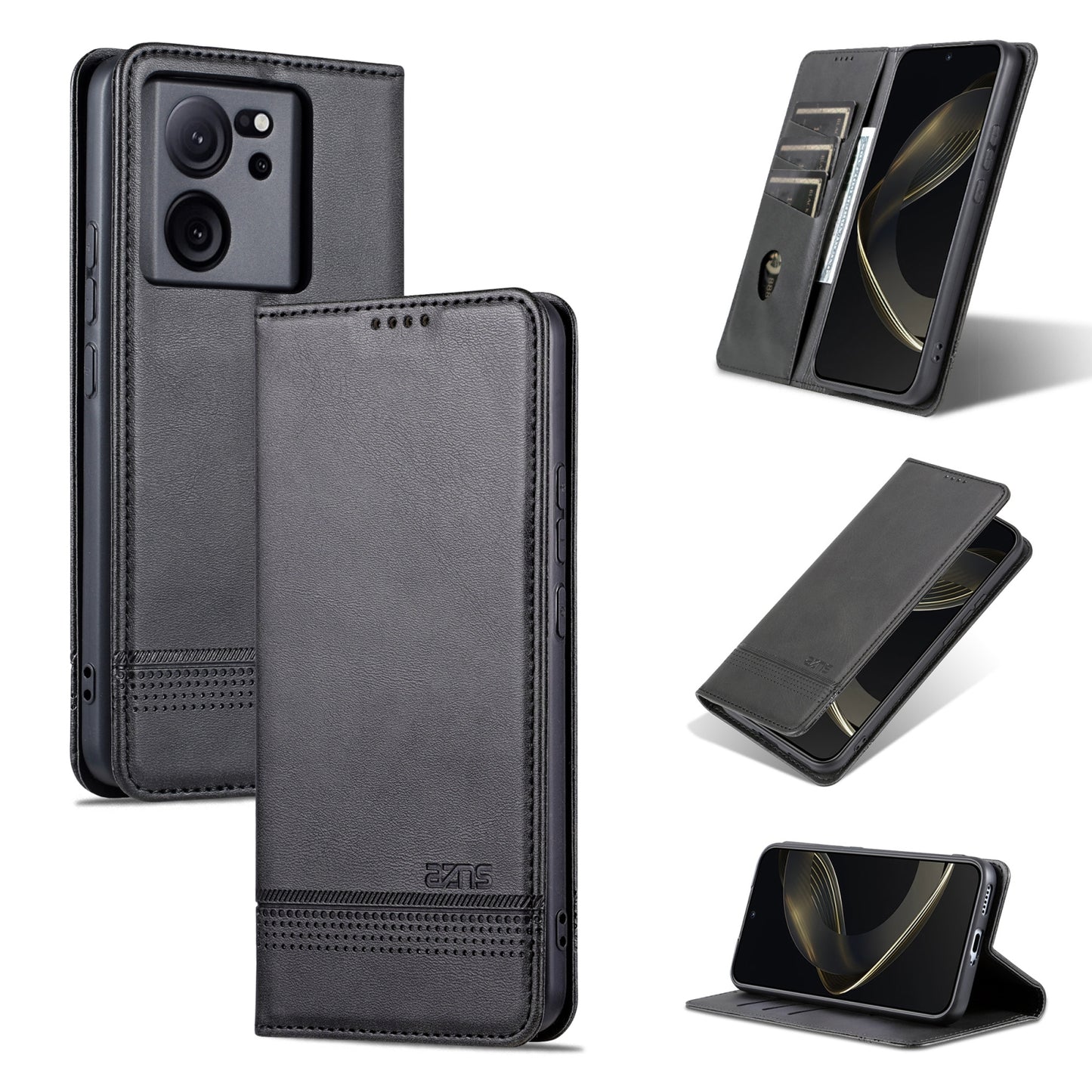 For Xiaomi Redmi K60 Ultra/Mi 13T/13T Pro Leather Wallet Case with Card Holder & Magnetic Closure