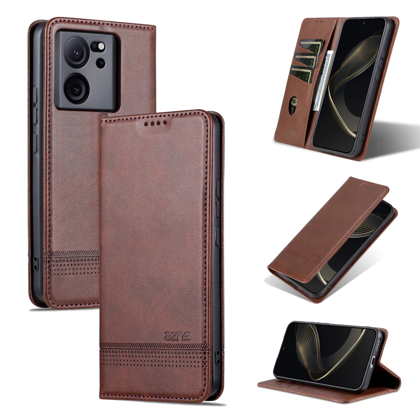For Xiaomi Redmi K60 Ultra/Mi 13T/13T Pro Leather Wallet Case with Card Holder & Magnetic Closure