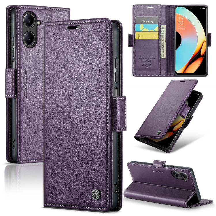 For Realme 10 Pro 5G Leather Case - RFID Anti-theft, Litchi Texture, Wallet & Stand Feature