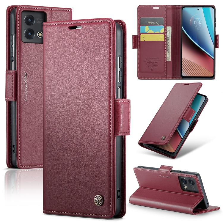 For Motorola Moto G Stylus 5G 2023 Case - RFID Anti-Theft Litchi Texture Leather Wallet with Stand and Card Slots