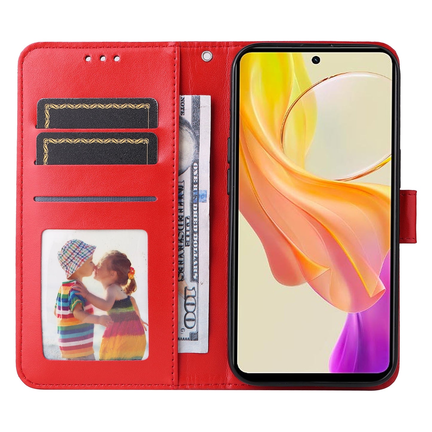 For vivo Y78 5G Foreign Sunflower Embossed Leather Wallet Phone Case with Kickstand and Card Holder