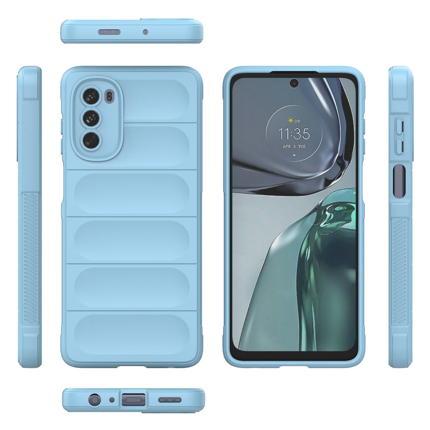 Motorola Moto G62 5G Magic Shield TPU + Flannel Phone Case - Stylish, Durable, and Lightweight Protection