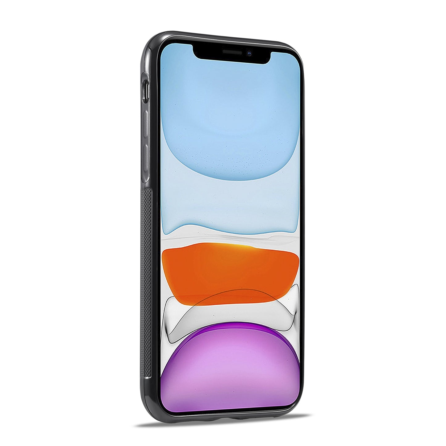 iPhone 11 3-in-1 Carbon Fibre Texture Phone Case: Light, Shockproof & Sweatproof Protection - Black