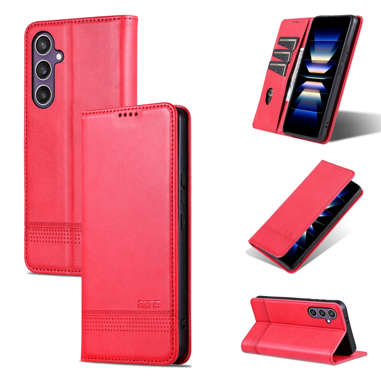 For Samsung Galaxy S24 5G Leather Wallet Case with Card Holder & Magnetic Closure