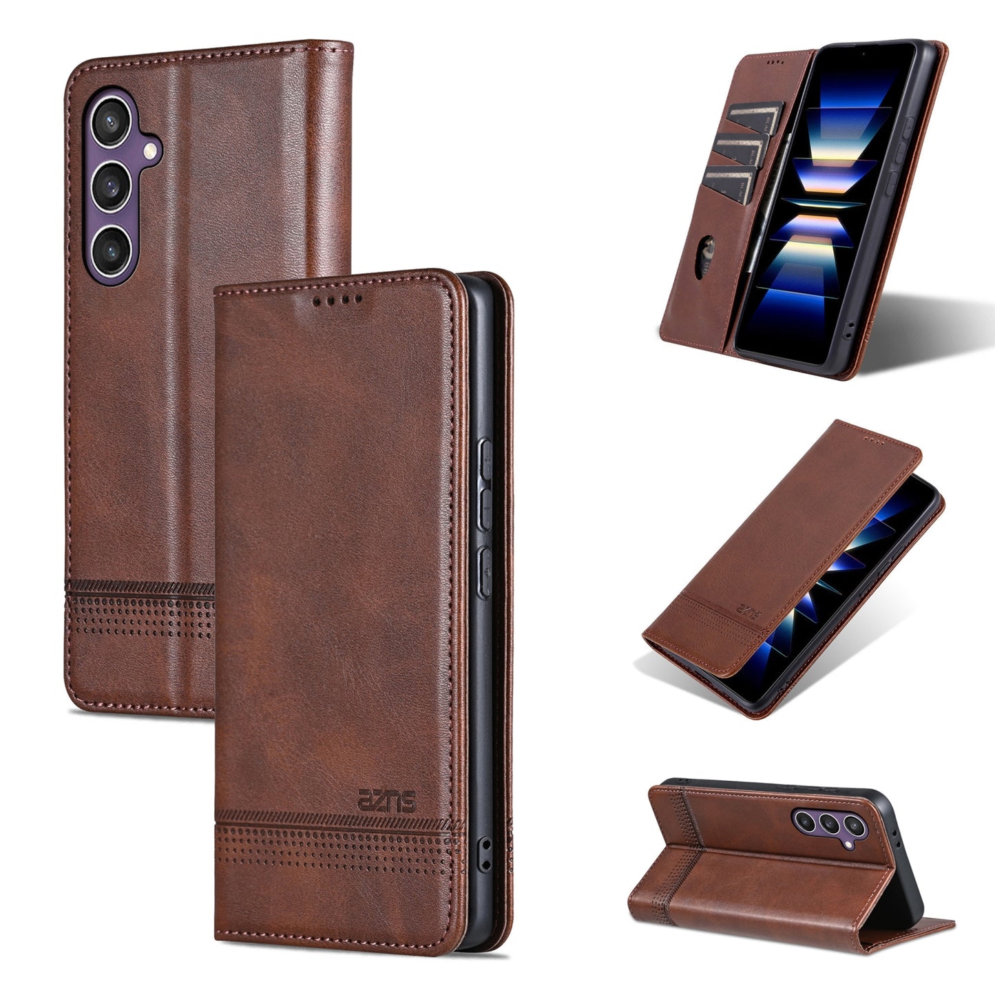 For Samsung Galaxy S24 5G Leather Wallet Case with Card Holder & Magnetic Closure