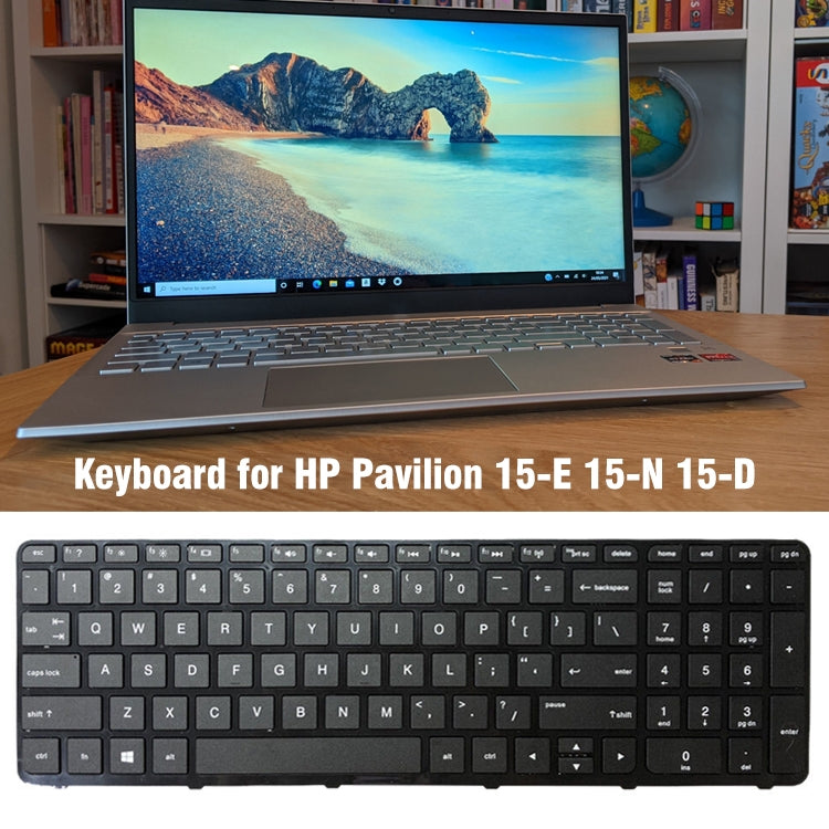 HP 15-E / 15-N / 15-D Laptop Keyboard with Frame - Replacement Part, Fully Checked, Professional Installation Recommended