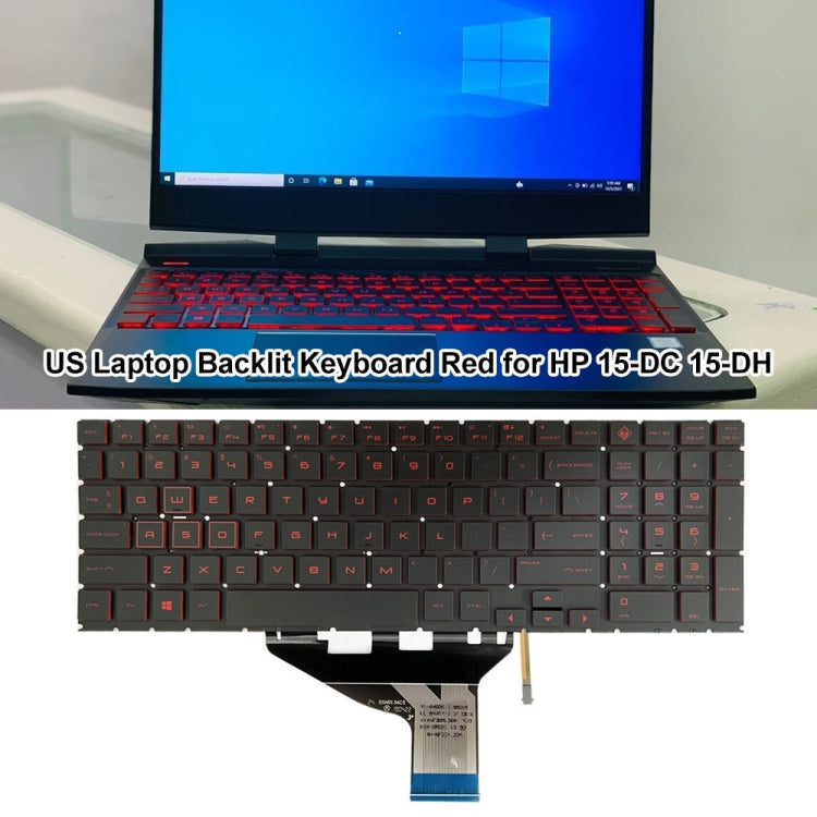 HP 15-DC / 15-DH Red US Version Backlit Keyboard - Perfect Replacement, Professional Installation Recommended