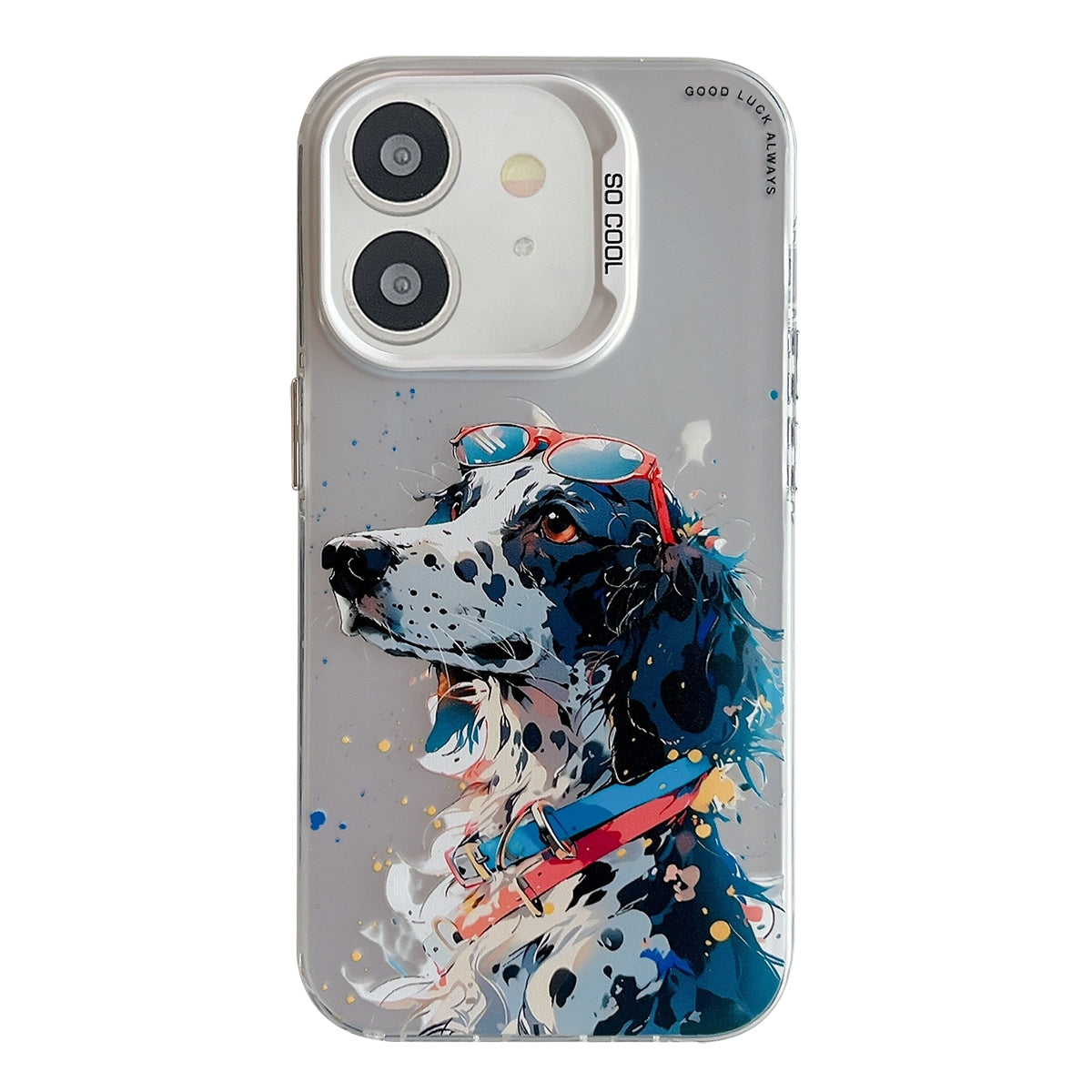 For iPhone 11 Case - Animal Oil Painting Design, Durable PC + TPU Cover