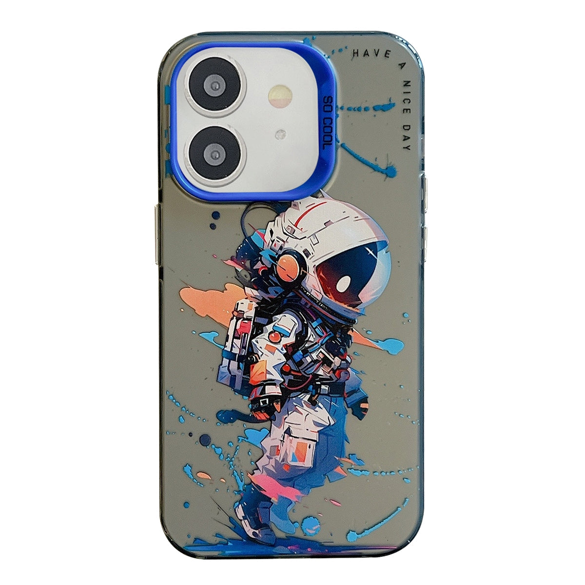 For iPhone 11 Case - Animal Oil Painting Design, Durable PC + TPU Cover