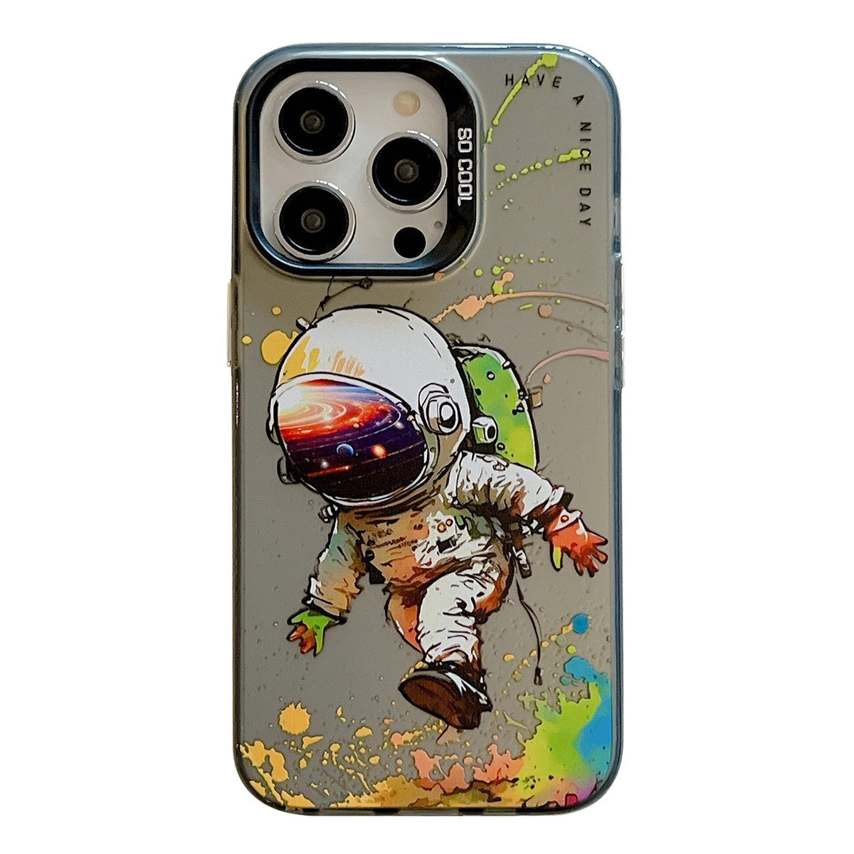 For iPhone 13 Pro Case - Animal Oil Painting Design, Durable PC + TPU Cover