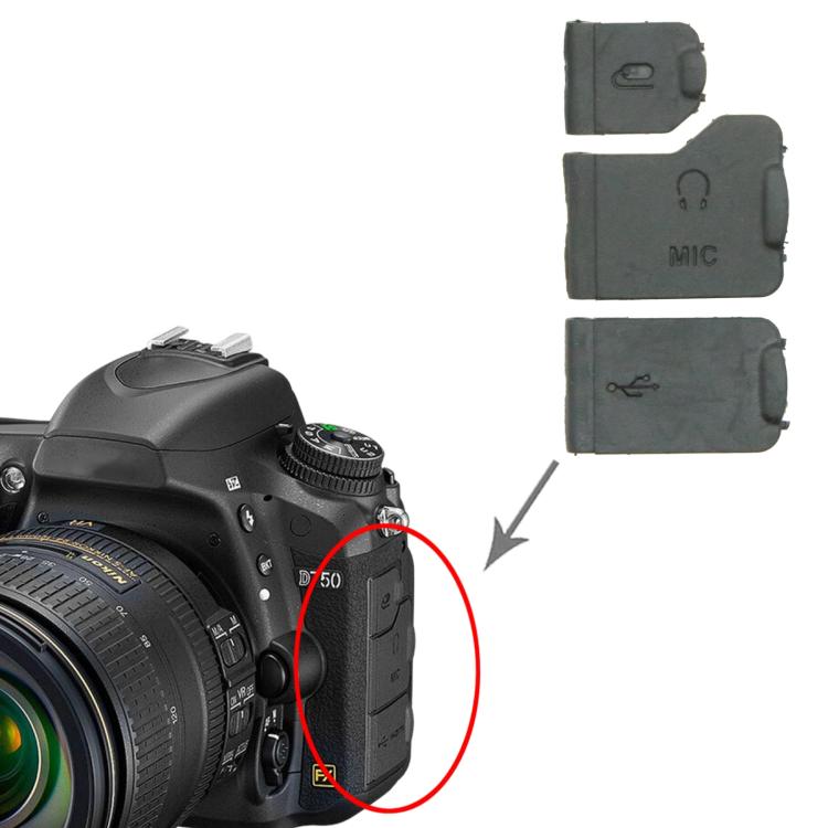 Nikon D750 USB Cover Cap Replacement - OEM Plug Cover for Repair & Maintenance