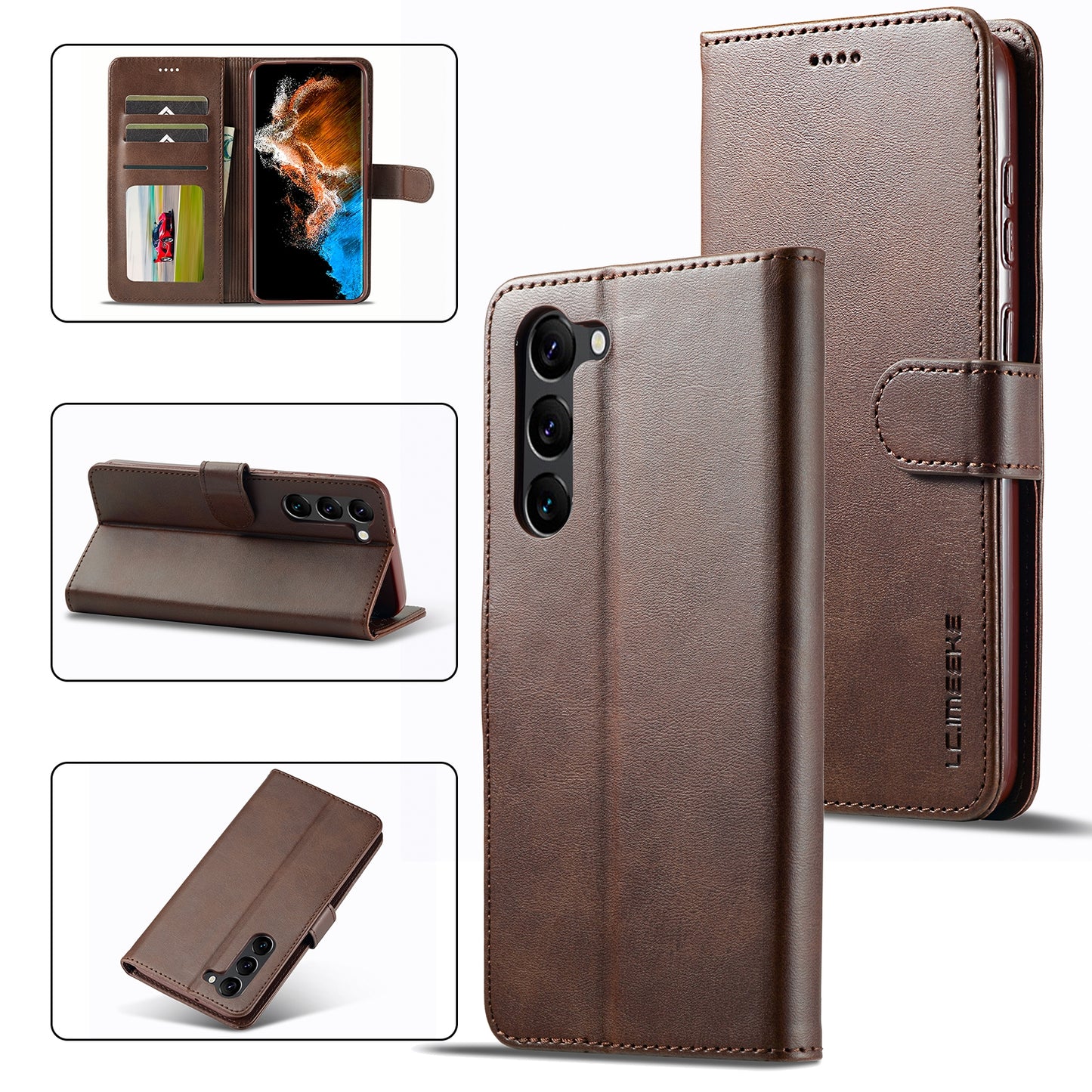 Samsung Galaxy S24+ 5G Calf Texture Leather Case - Elegant & Durable Protection