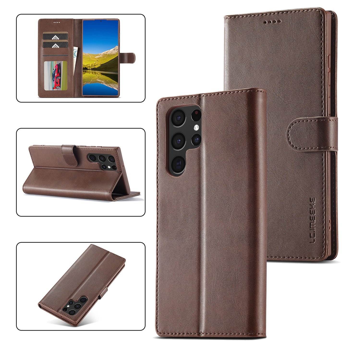 Samsung Galaxy S24 Ultra 5G Calf Texture Leather Case - Elegant & Durable Protection