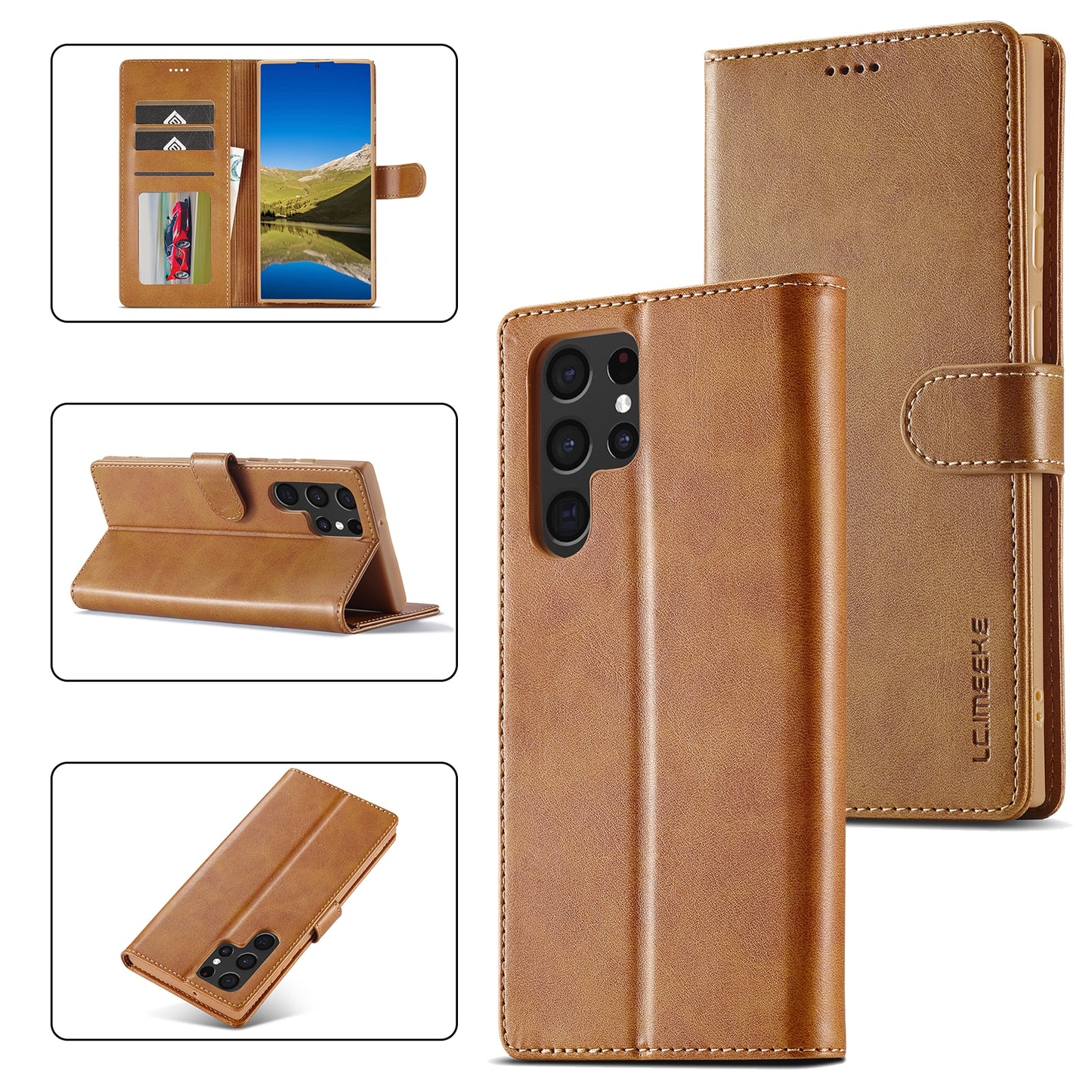 Samsung Galaxy S24 Ultra 5G Calf Texture Leather Case - Elegant & Durable Protection
