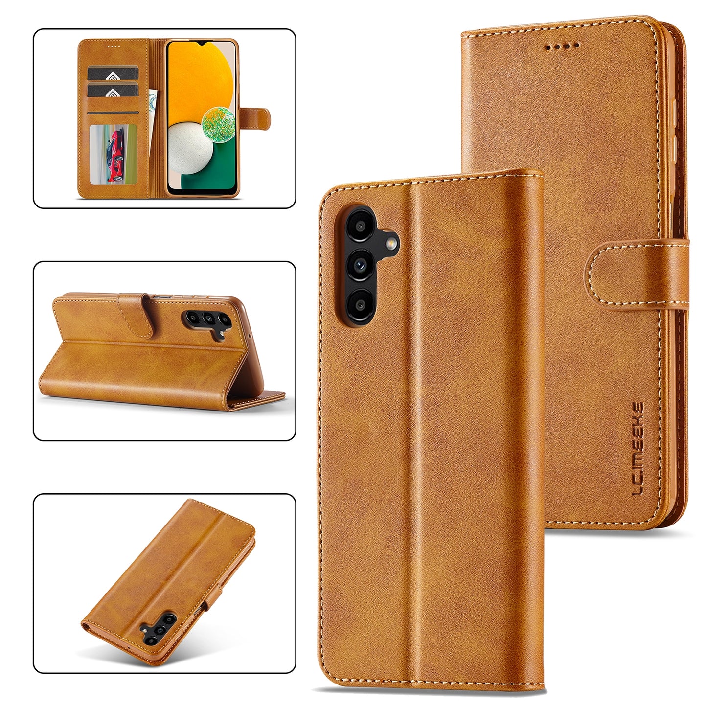 For Samsung Galaxy A15 5G Calf Texture Leather Case – Elegant & Durable Protection