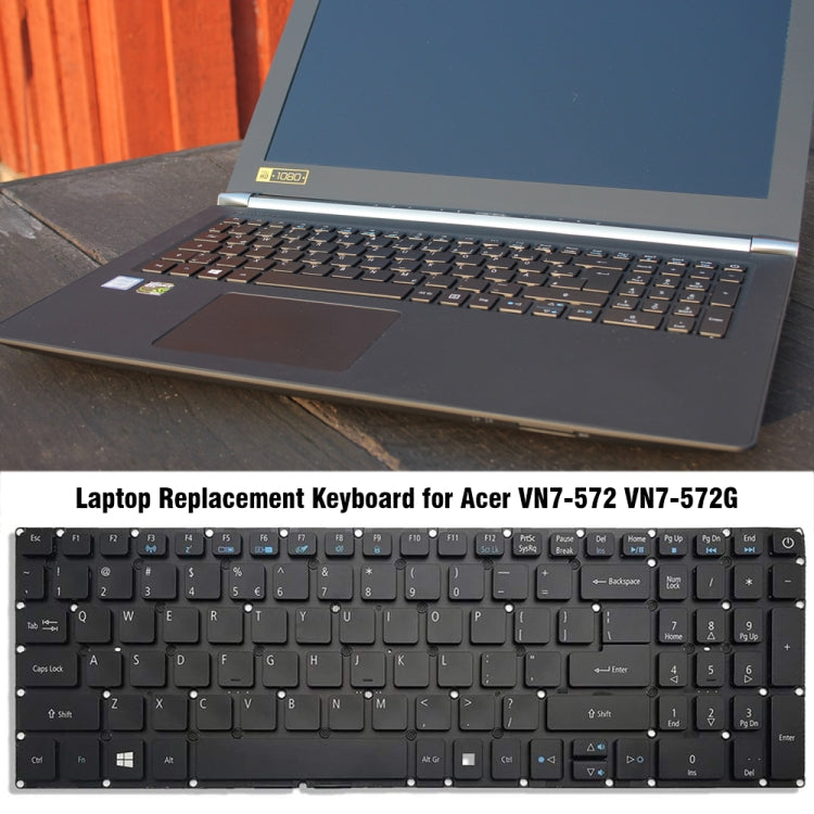 Acer VN7-572 / VN7-572G Laptop Keyboard Replacement - Fully Functional, Professional Installation Recommended