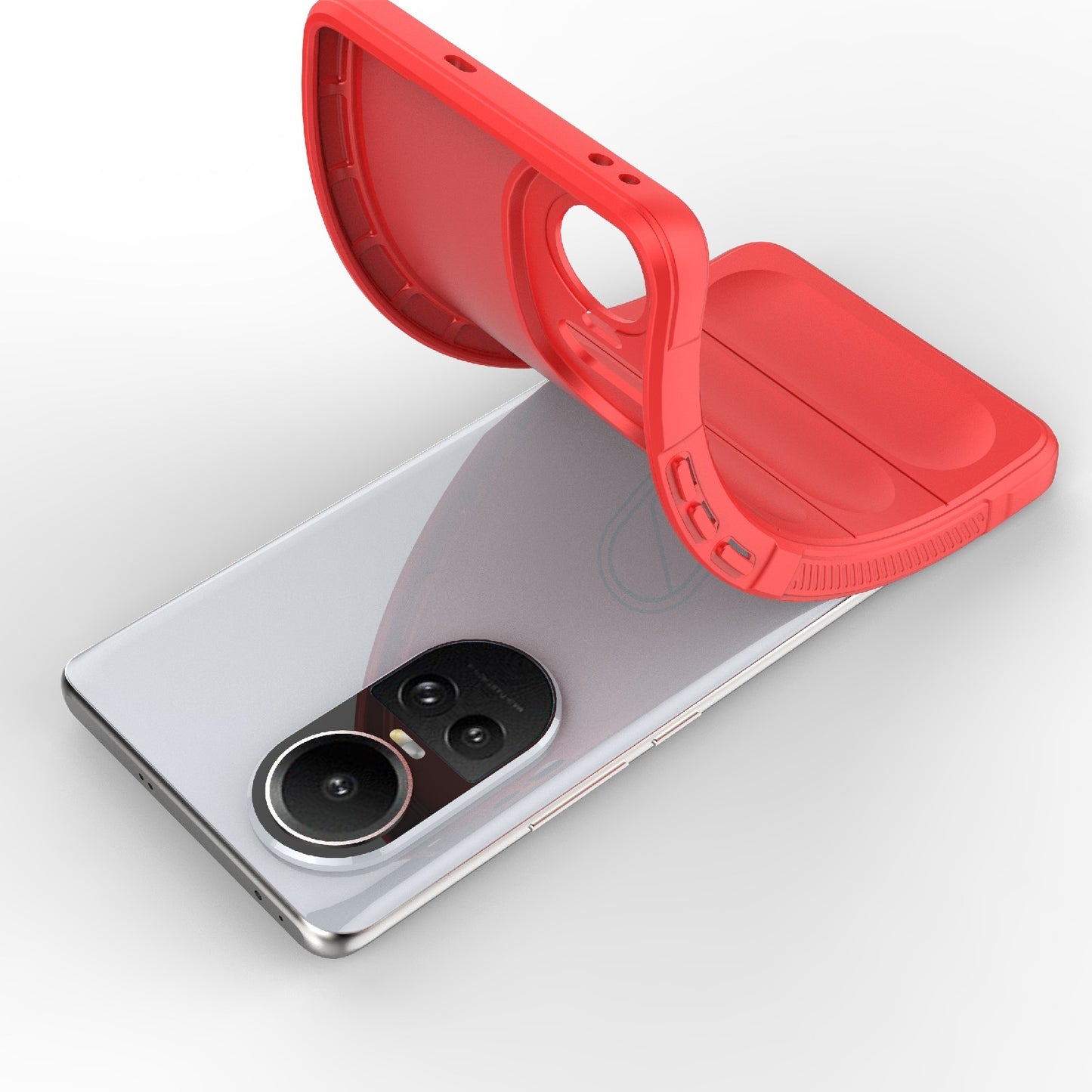 OPPO Reno10 5G Global Magic Shield TPU + Flannel Phone Case - Stylish, Durable, and Lightweight Protection