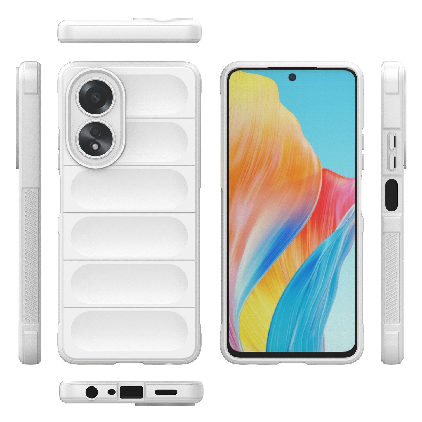 For OPPO A58 4G Global Magic Shield TPU + Flannel Phone Case - Stylish, Durable, and Lightweight Protection