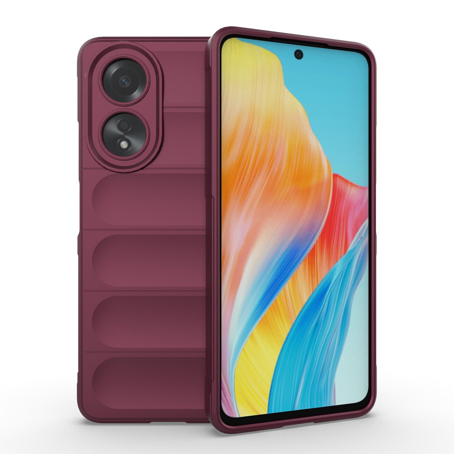 For OPPO A58 4G Global Magic Shield TPU + Flannel Phone Case - Stylish, Durable, and Lightweight Protection