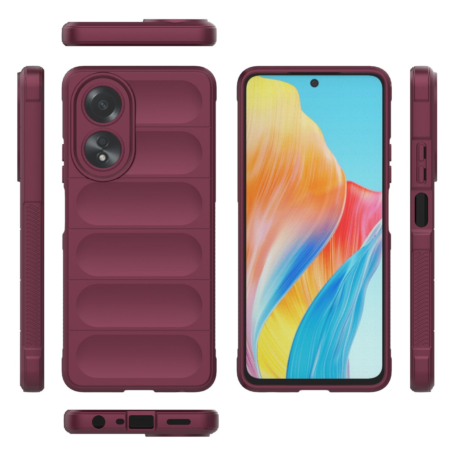 For OPPO A58 4G Global Magic Shield TPU + Flannel Phone Case - Stylish, Durable, and Lightweight Protection