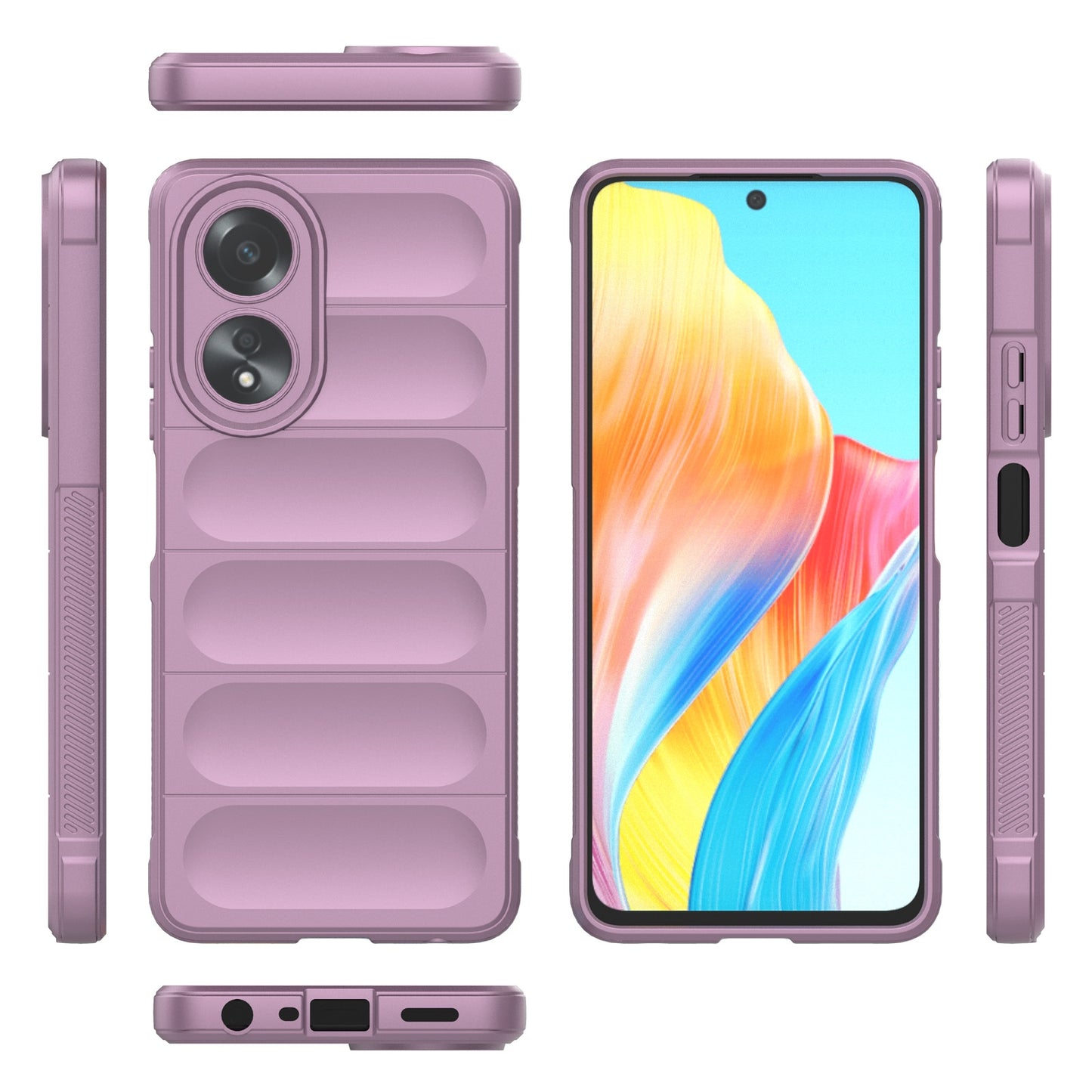 For OPPO A58 4G Global Magic Shield TPU + Flannel Phone Case - Stylish, Durable, and Lightweight Protection