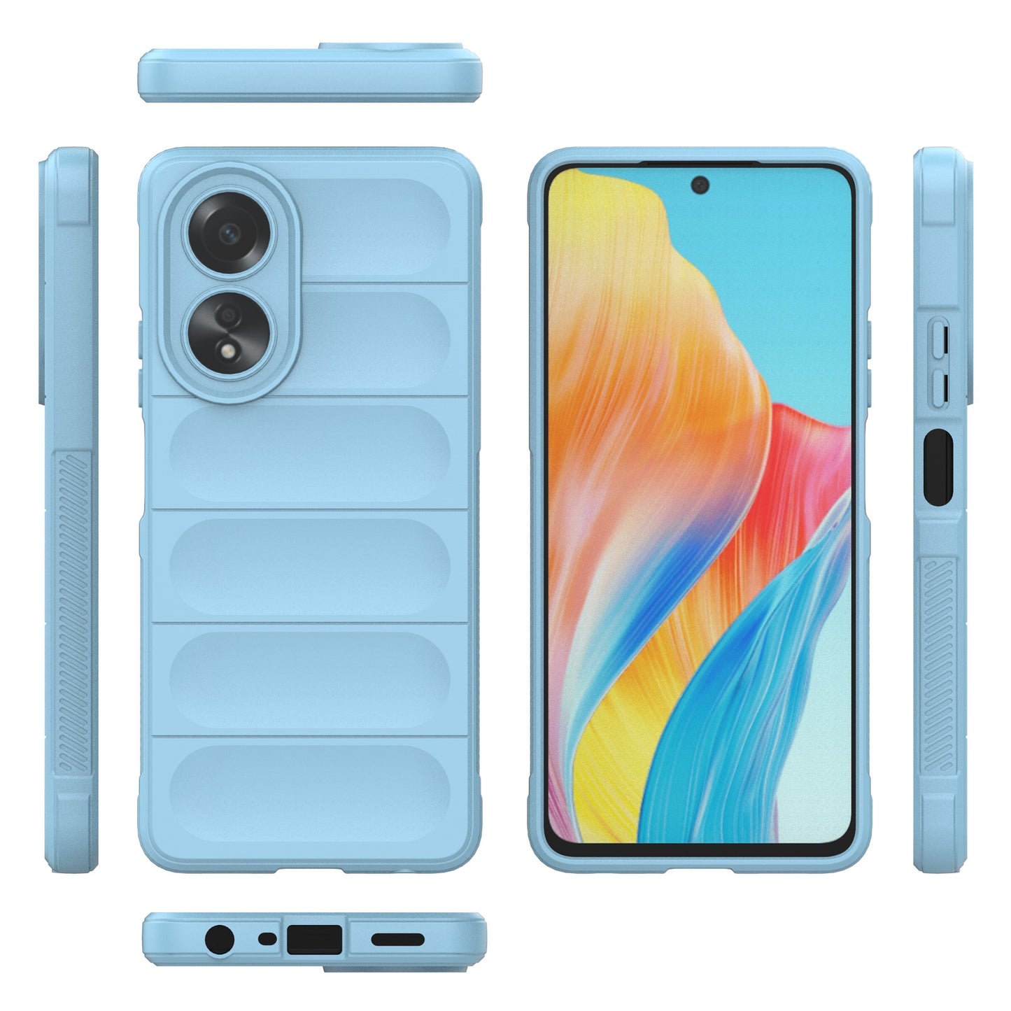 For OPPO A58 4G Global Magic Shield TPU + Flannel Phone Case - Stylish, Durable, and Lightweight Protection