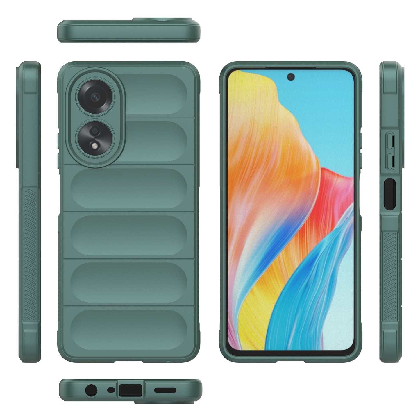 For OPPO A58 4G Global Magic Shield TPU + Flannel Phone Case - Stylish, Durable, and Lightweight Protection