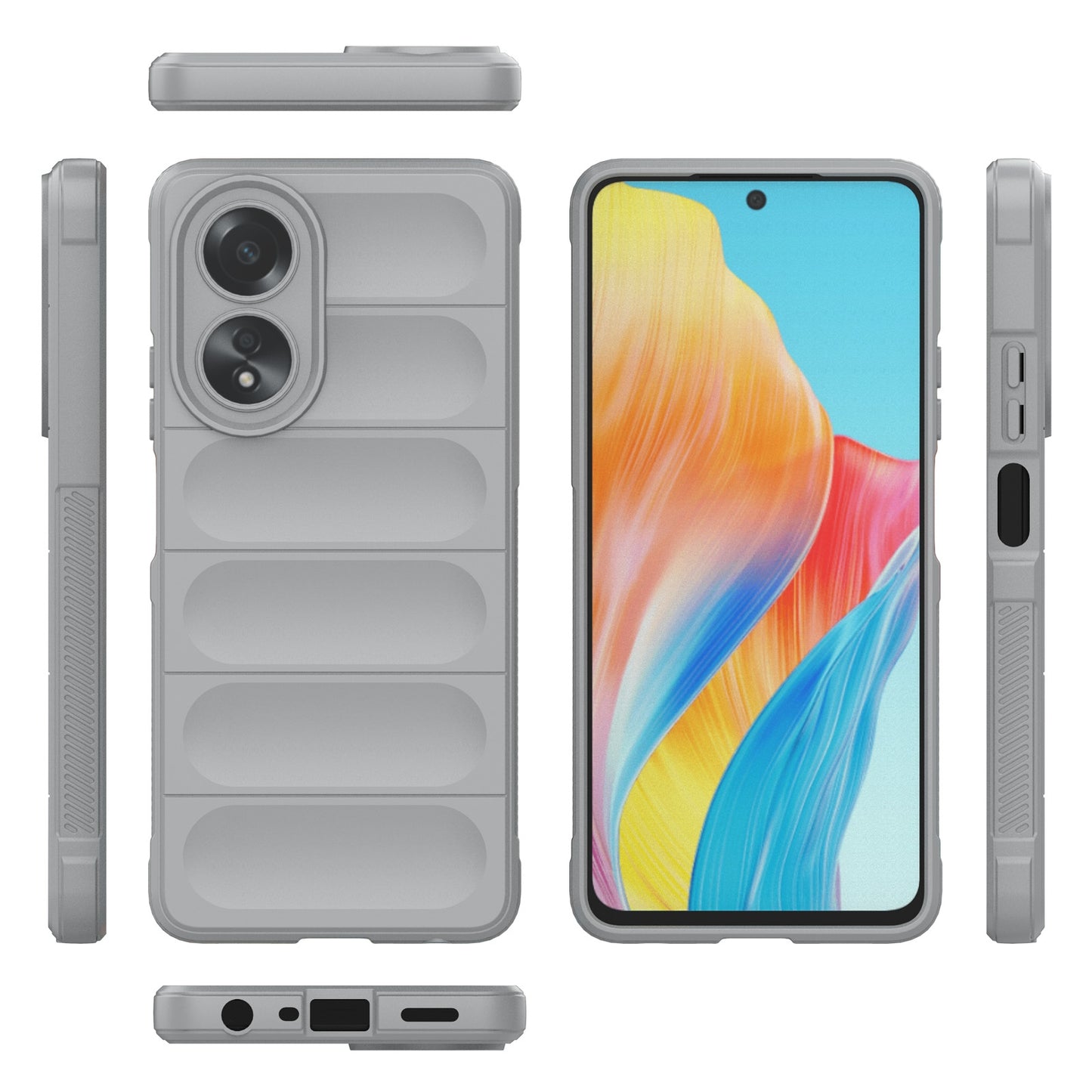 For OPPO A58 4G Global Magic Shield TPU + Flannel Phone Case - Stylish, Durable, and Lightweight Protection