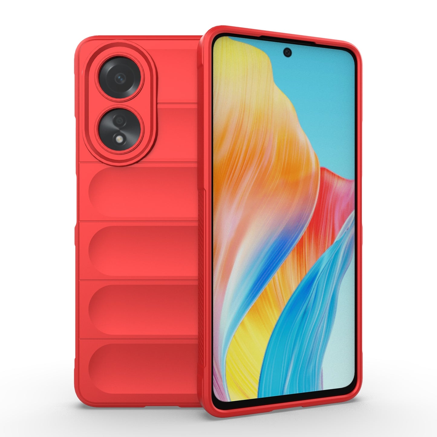 For OPPO A58 4G Global Magic Shield TPU + Flannel Phone Case - Stylish, Durable, and Lightweight Protection