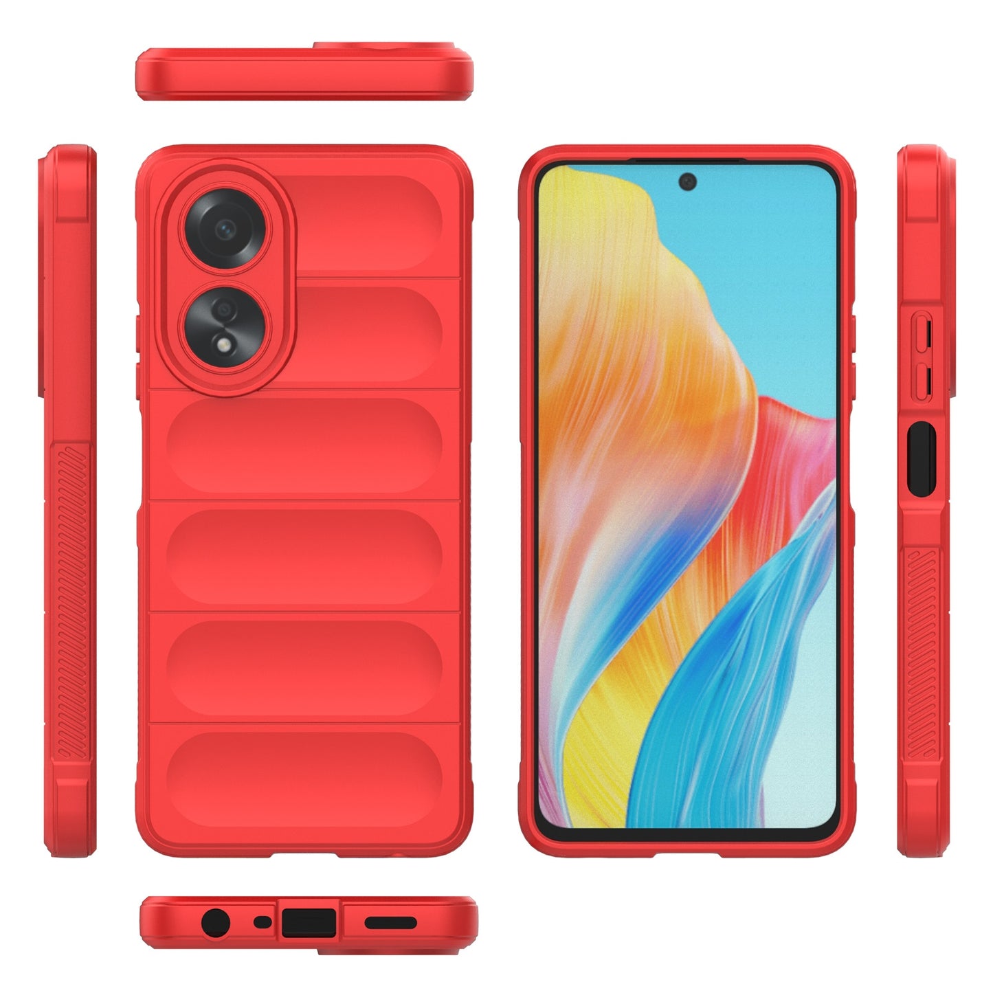 For OPPO A58 4G Global Magic Shield TPU + Flannel Phone Case - Stylish, Durable, and Lightweight Protection