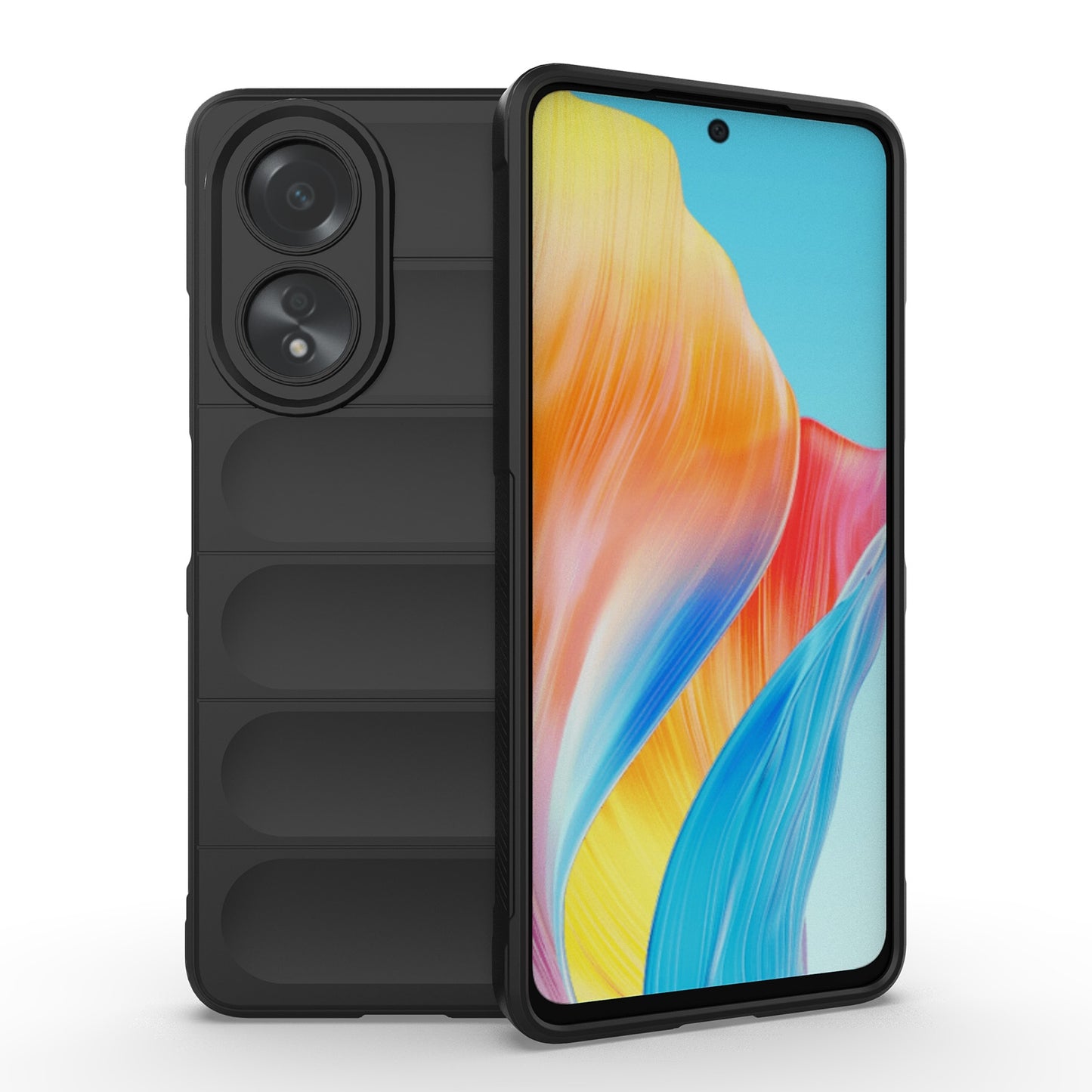 For OPPO A58 4G Global Magic Shield TPU + Flannel Phone Case - Stylish, Durable, and Lightweight Protection