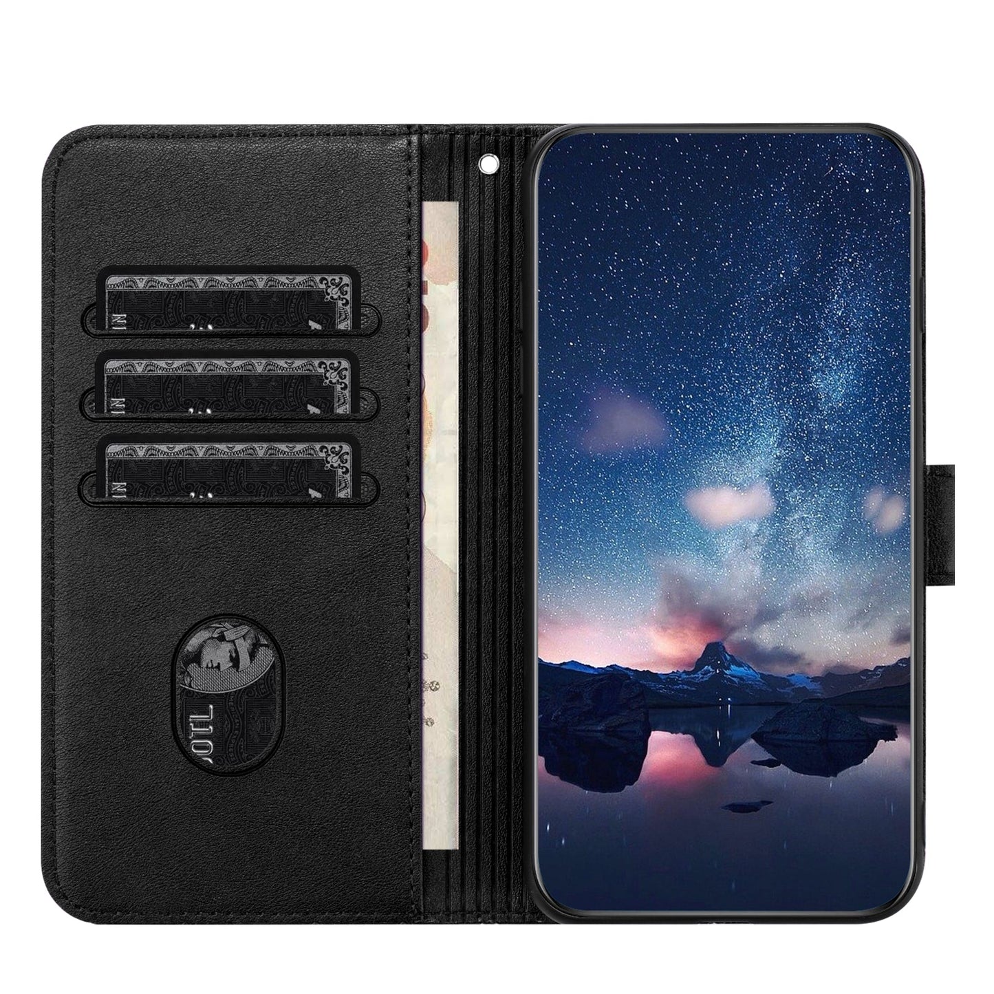 Xiaomi Redmi 12C Embossed Leather Phone Case with Tree Birds Pattern, Hand Strap, Card Holder & Adjustable Stand - Shockproof Wallet Cover