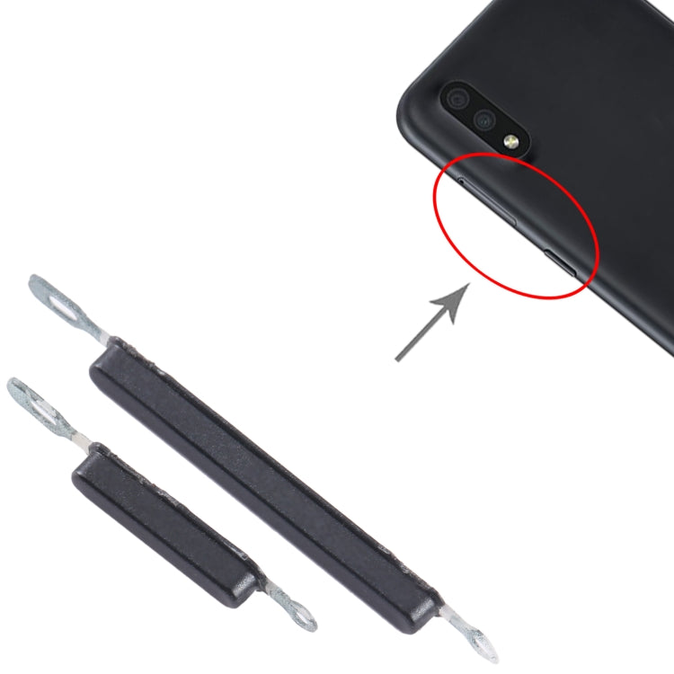 Replacement 10pcs Power & Volume Control Buttons for Samsung Galaxy M01s (SM-M01) - Black