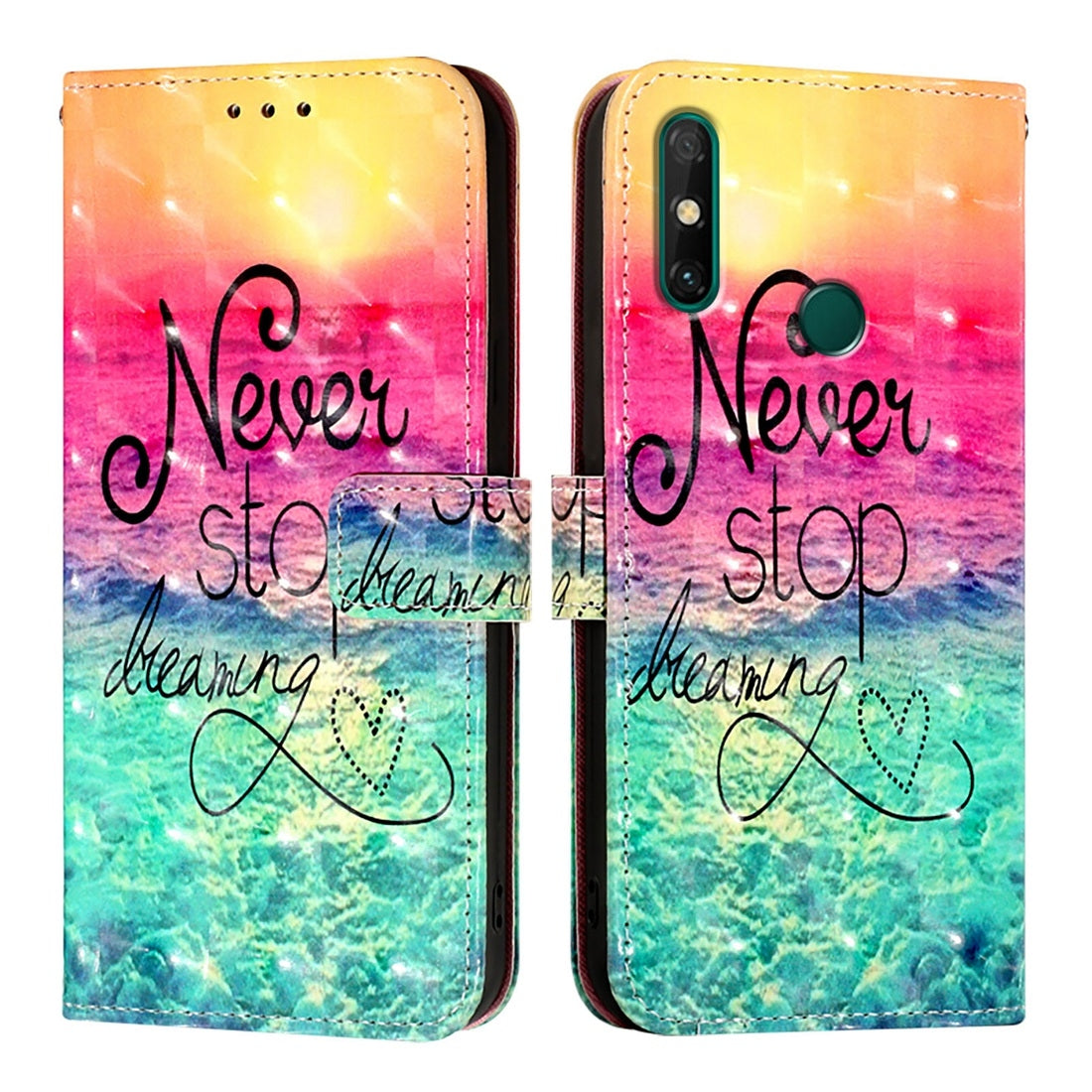 Huawei Enjoy 20 SE Leather Flip Phone Case with 3D Painted Design, Card Holder, Wallet & Stand Function - Durable Protection & Easy Access