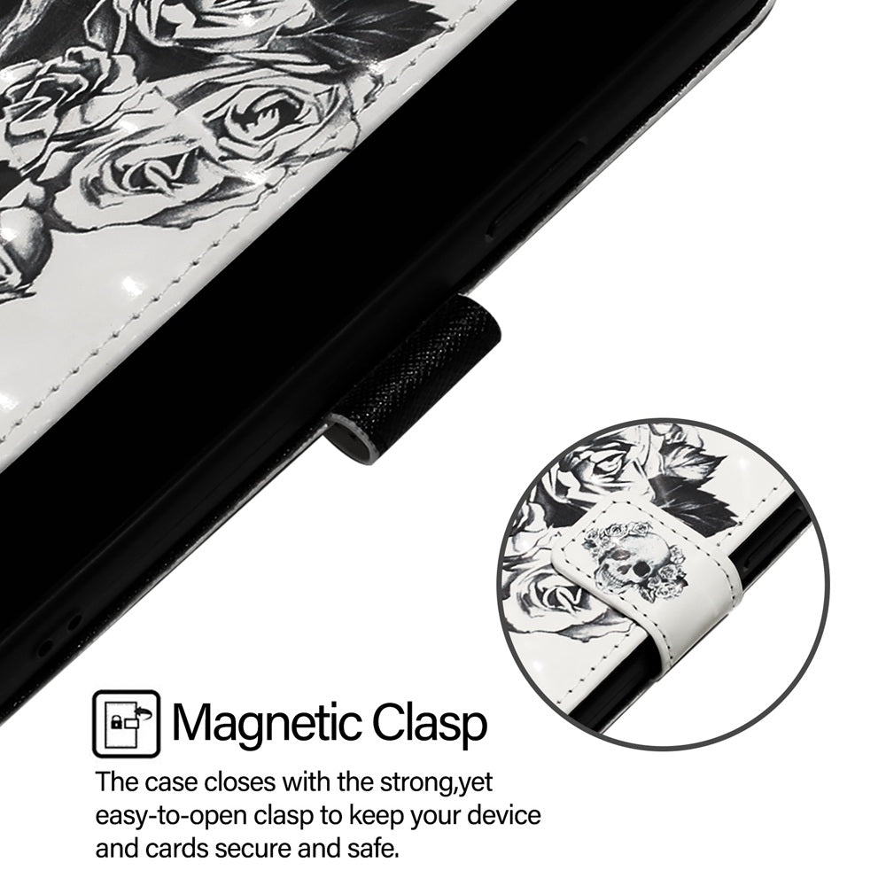 Huawei P60 Art Leather Flip Phone Case with 3D Painted Design, Card Holder, Wallet & Stand Function - Durable Protection & Easy Access