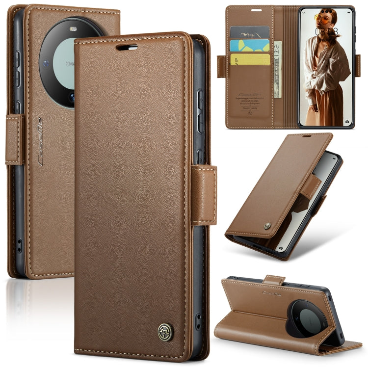 For Huawei Mate 60 Pro/Pro+ RFID Leather Case - Litchi Texture with Butterfly Buckle, Wallet & Stand