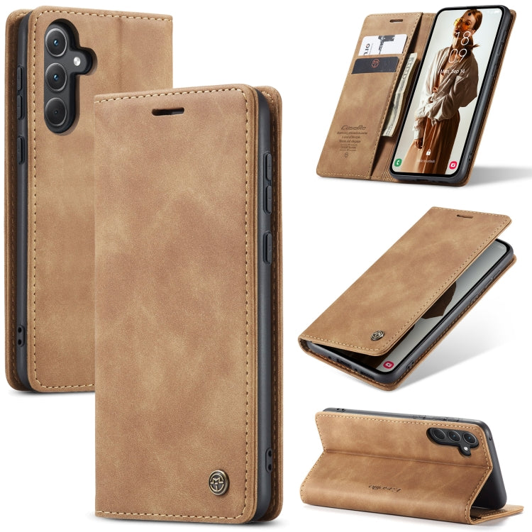 For Samsung Galaxy A35 5G Leather Wallet Case with Flip Stand and Card Slots - Elegant Design