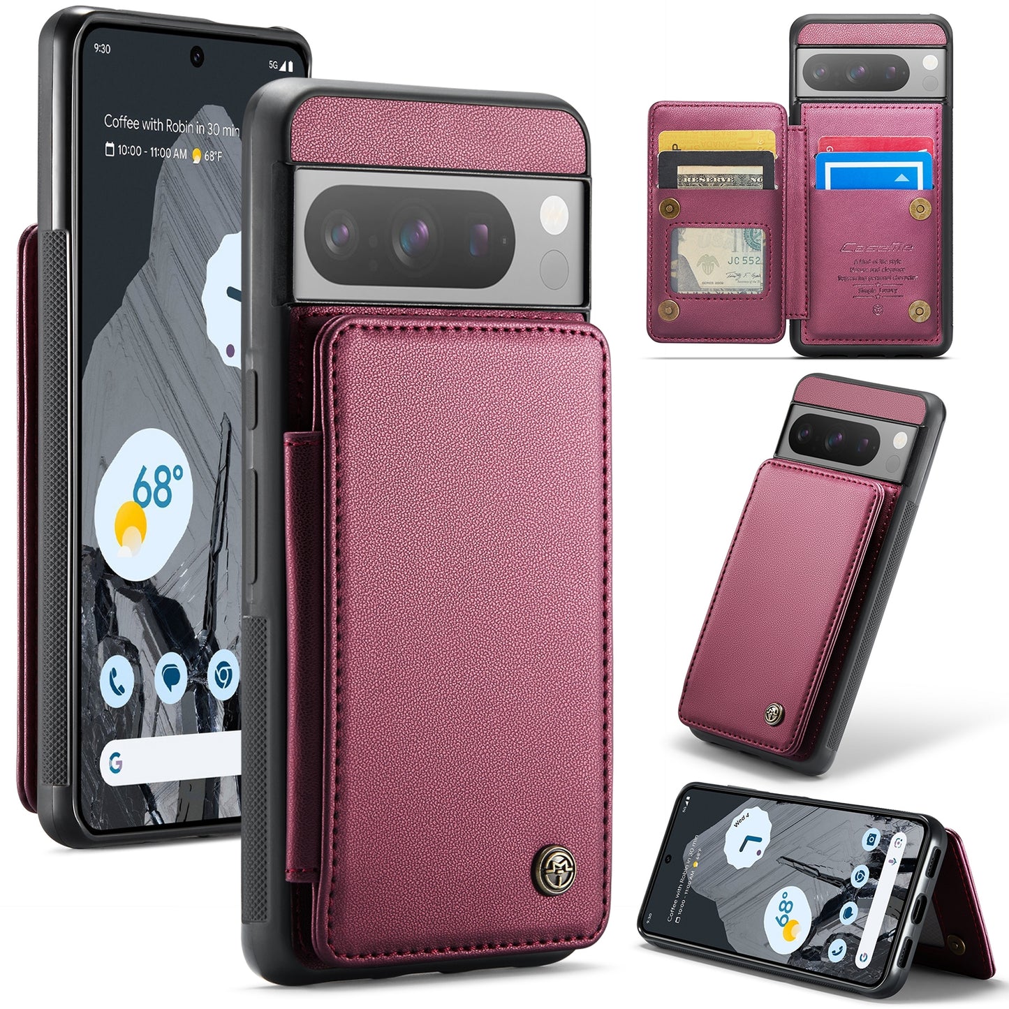 For Google Pixel 8 Pro CaseMe C22 Card Slots Holder RFID Anti-theft Phone Case