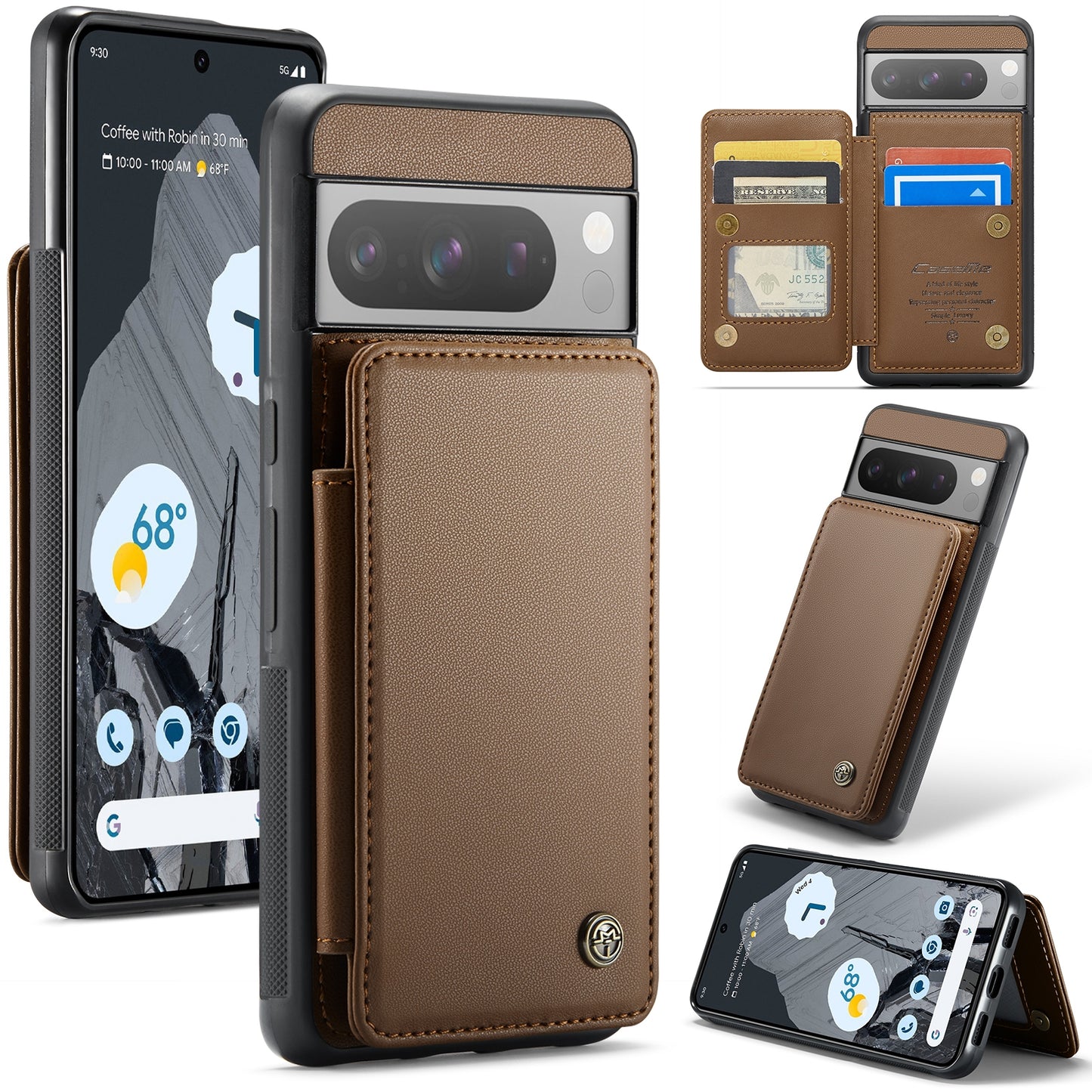 For Google Pixel 8 Pro CaseMe C22 Card Slots Holder RFID Anti-theft Phone Case