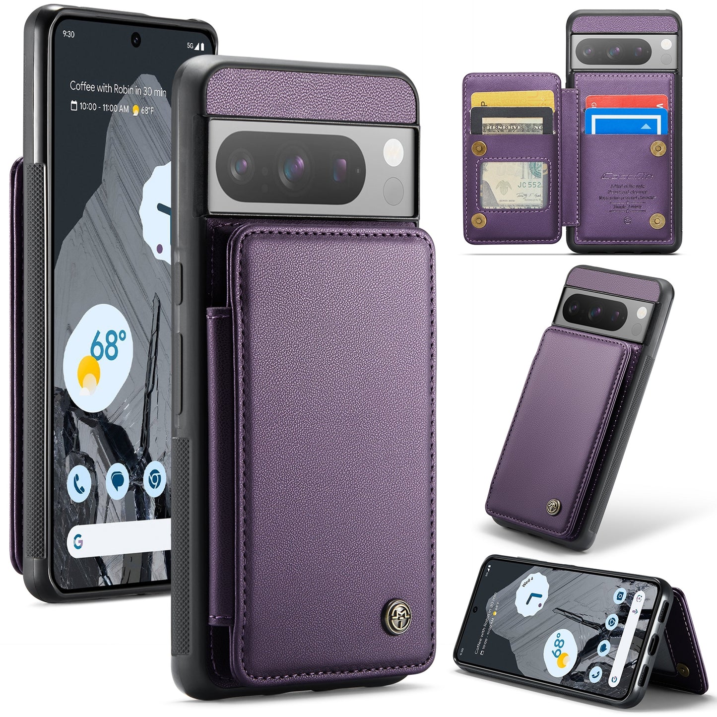 For Google Pixel 8 Pro CaseMe C22 Card Slots Holder RFID Anti-theft Phone Case